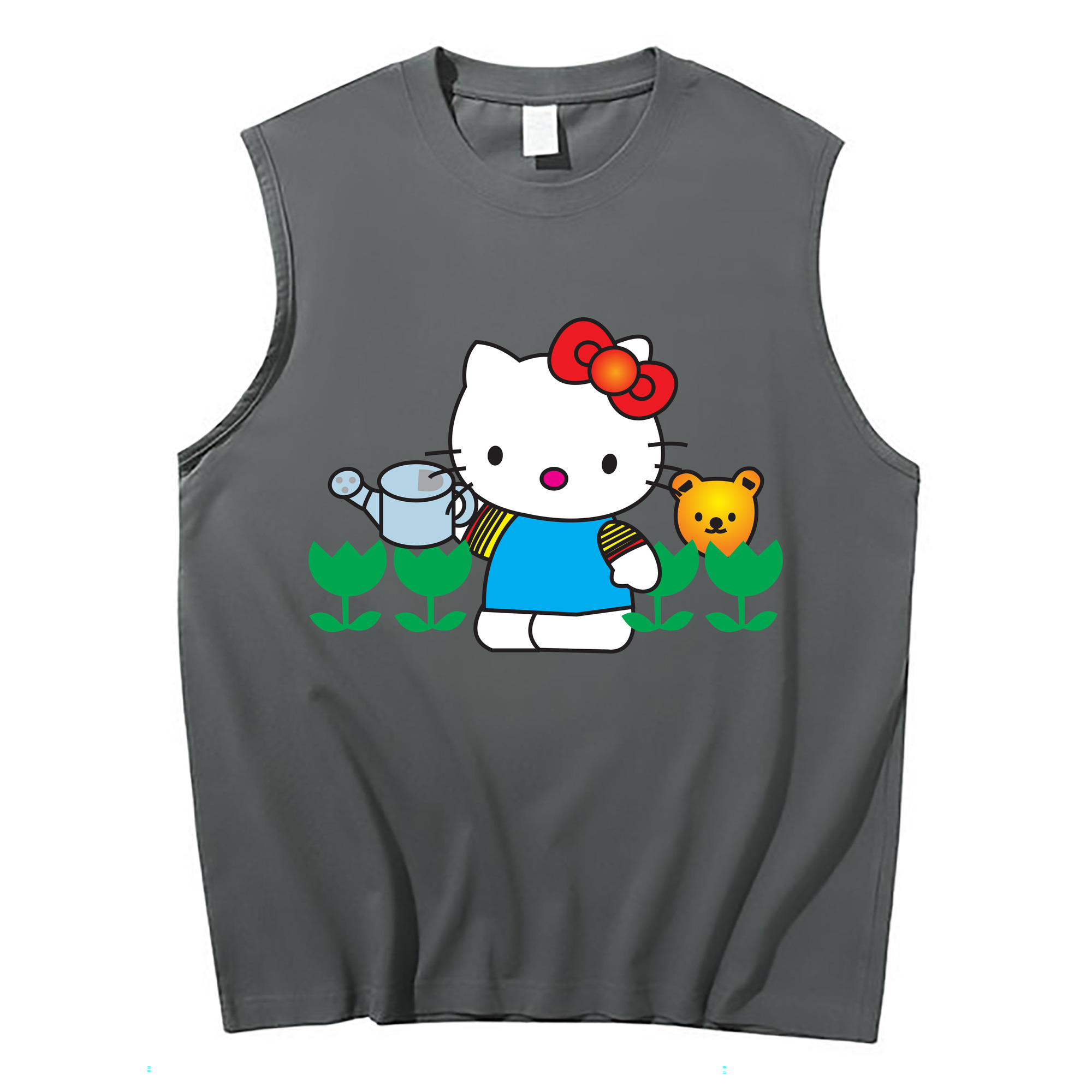 （画像用） Hello Kitty ハローキティ コットン100％タンクトップ（フロントプリント）